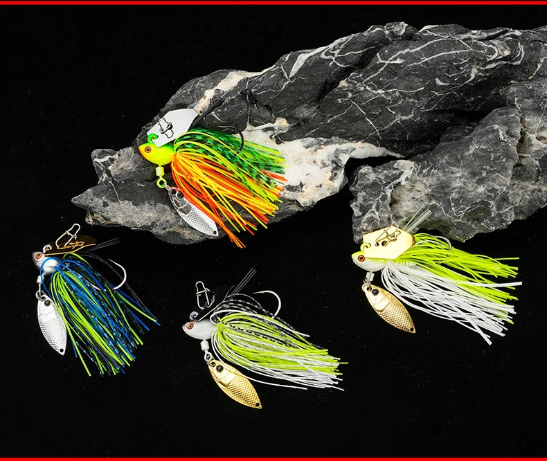 Metall-Klingen-Angelköder 13g Spinnerbait für Barsch und Hecht, Harter Köder für Raubfischangeln – Detail 5