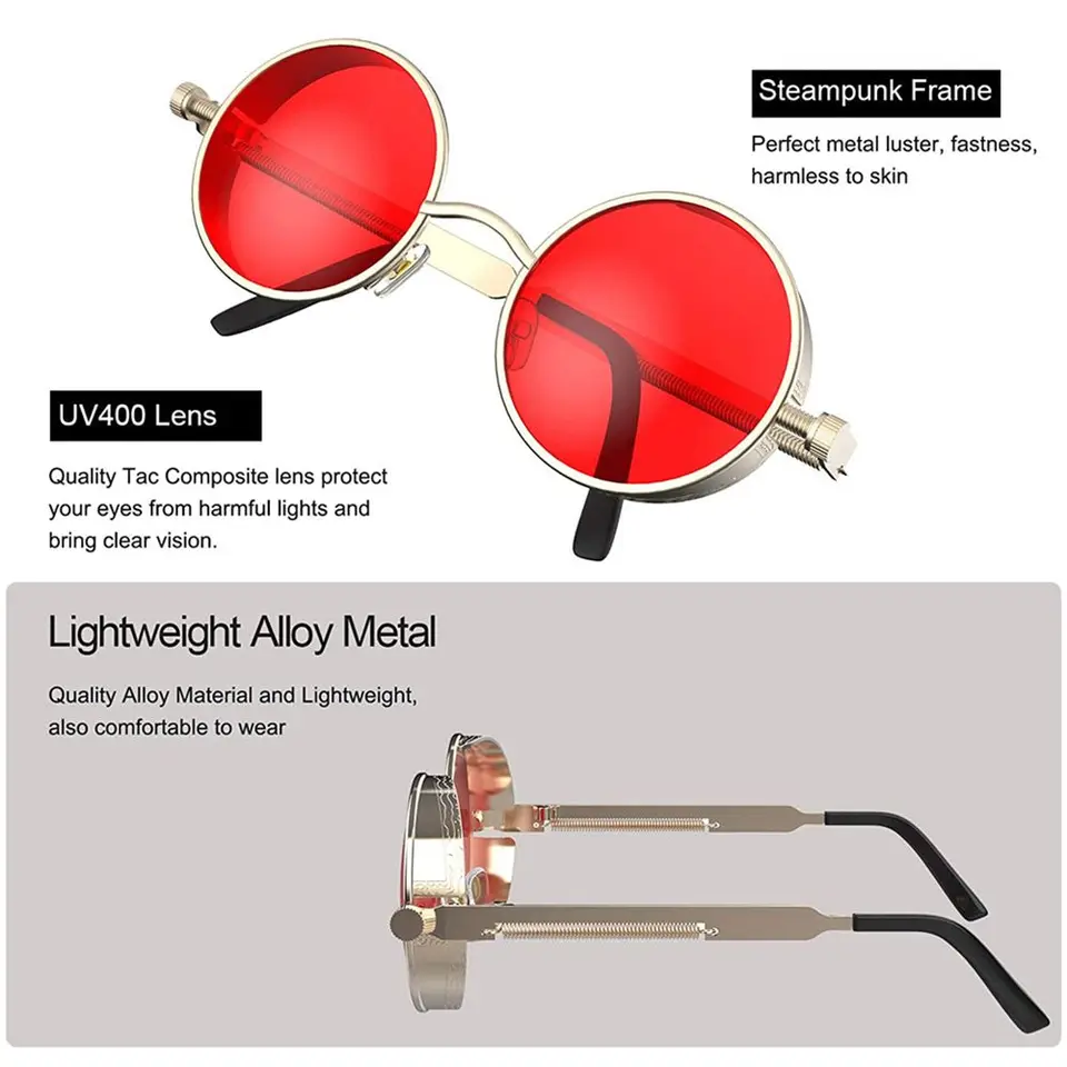 ��Ʈ�� ���� ������ũ ��Ŭ ���۶�, ���� ����, �ݼ� ������, UV400 ��ȣ �Ȱ�