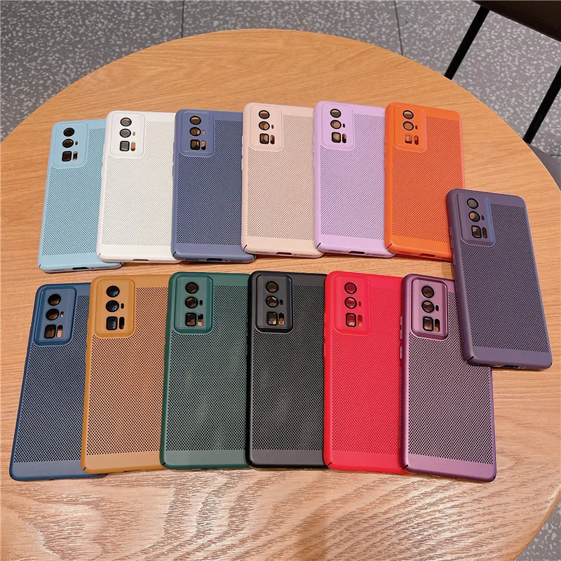 „Xiaomi Redmi K60 Pro“ dėklas su kvėpuojančiu tinkleliu, kietas kompiuterio galinis buferio apvalkalas._voghion.com