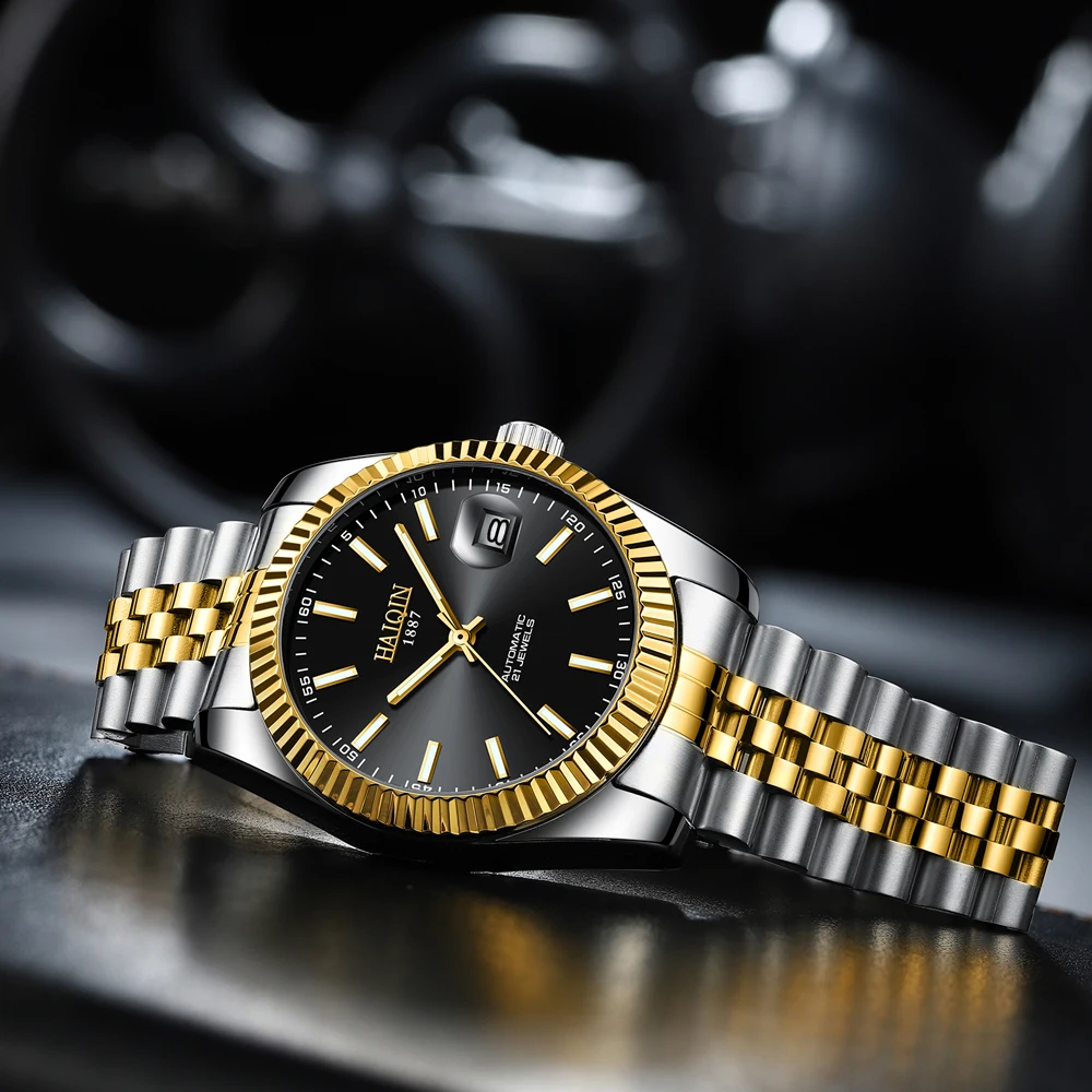 New High End Brand Automatic Self Wind Mens Watches Business Sport Mechanical Watches Fashion Luxury Stainless Steel AAA Clocks