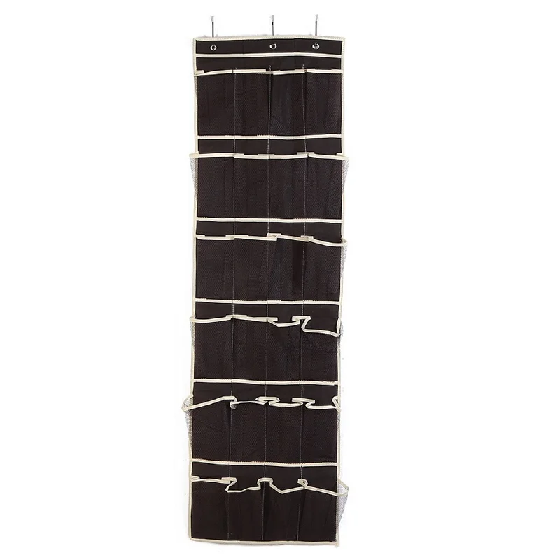 Wall Hanging Shoe Storage Organizer Bag Shoes Rack Over The Door Fabric Cabinet Closet For Clothes 6