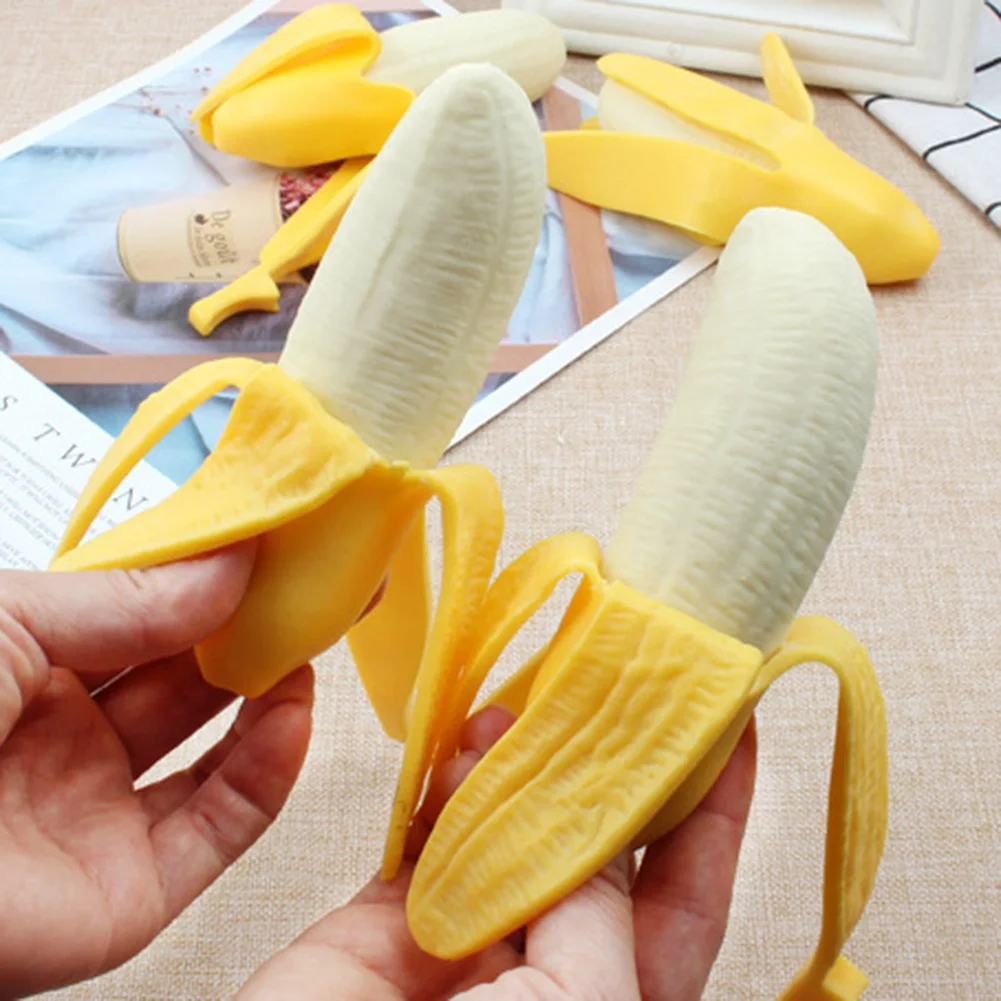 Squishy Fidget Toys Peeling Banana Anti Stress Decompression Reliever Spoof Gift 