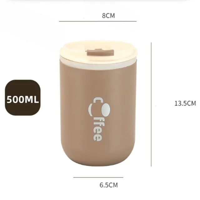 16.9oz Stainless Steel Cups Coffee Mug Leak-Proof Travel Car Vacuum Flask Insulated Cup Milk Tea Water Bottle 5