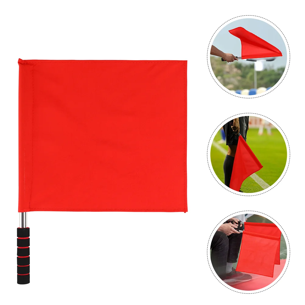 

Match Waving Flag Referees Conducting Sports Handheld Commanding Racing Traffic