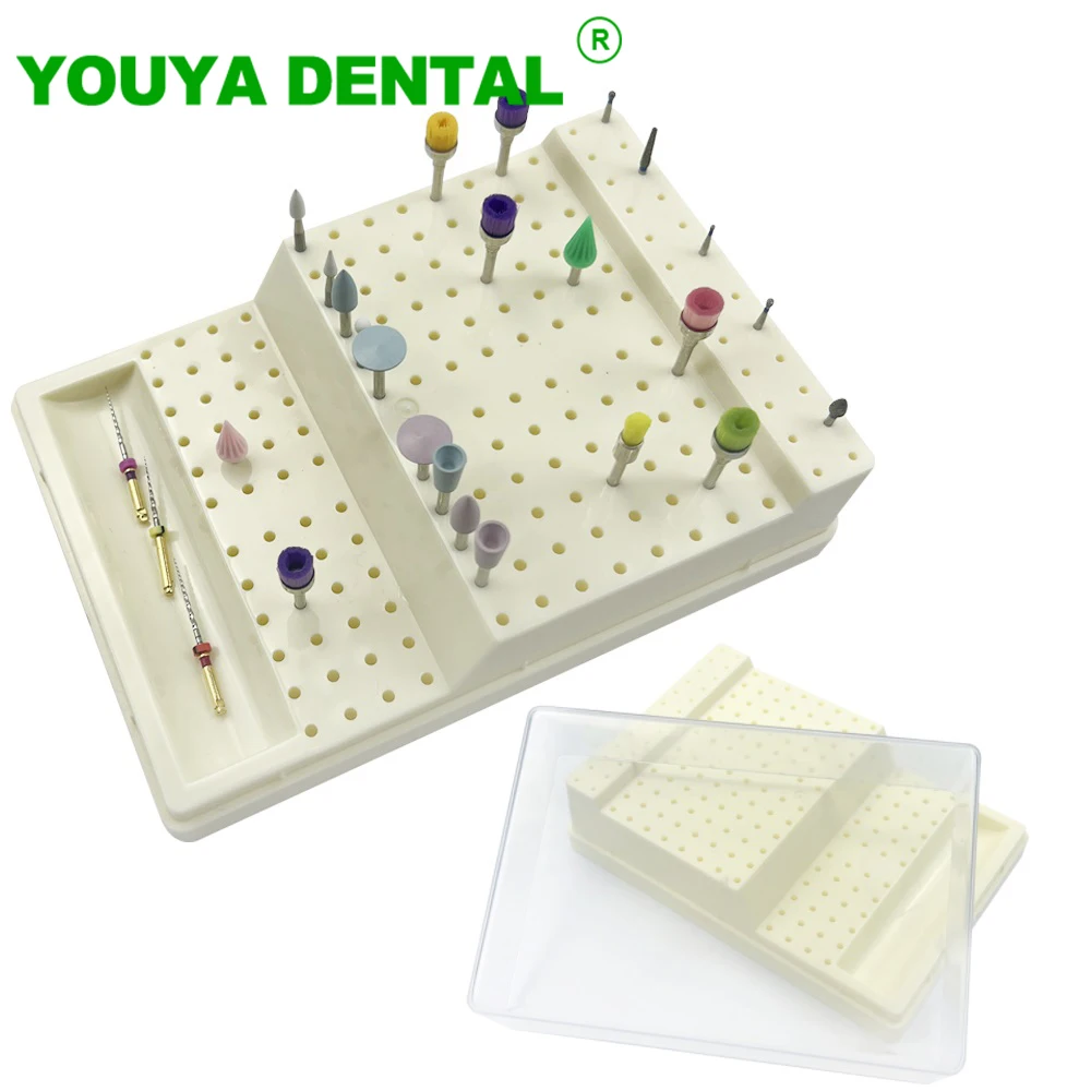 168 Fori Frese Dentali In Plastica Scatola Trapano Supporto Diamantato Supporto Per Sterilizzazione Supporto Per Custodia Strumenti Da Laboratorio Per
