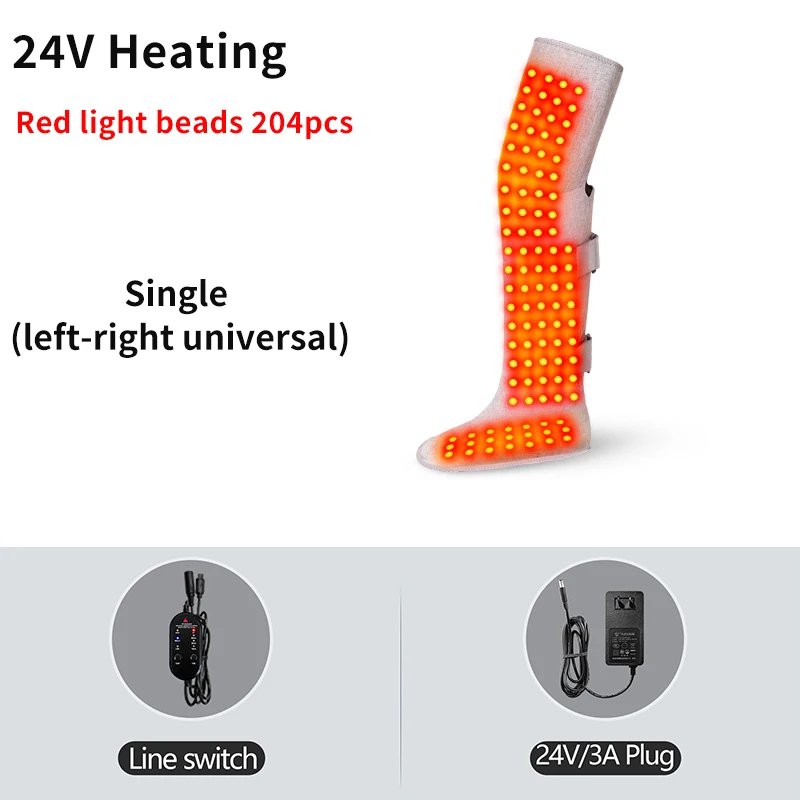 Red Light Moxibustion Heating Boots Hot Compress Physiotherapy Cold Leg Joints Ankle Warmth Vibration Massage - Leg Care Therapy