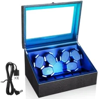 Boîte de remontoir de montre pour montres automatiques, support rotatif de 6 montres 6