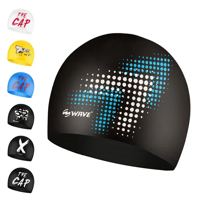Silicone Swimming Cap Adults Waterproof Summer Swim Pool Cap Elastic Protect Ears Protection Long Hair Diving Hat 5