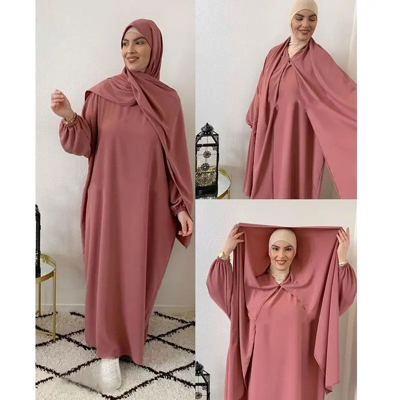 Hijab ul Ameer  Nida Casual Abaya JS-852 Rose Pink