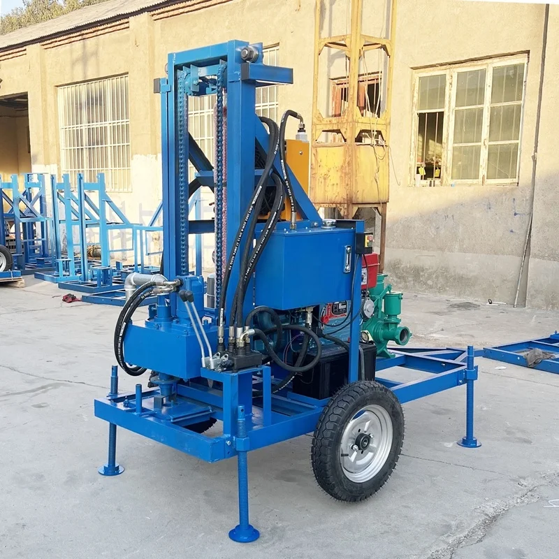 Small Portable Full Hydraulic Water Well Drilling Rig Portable Digging ...