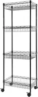 Regiller 4-Tier Metal Wire Storage Shelving Rack With Baskets, Adjustable Corner Shelf Organizer For Laundry Bathroom Kitchen 1
