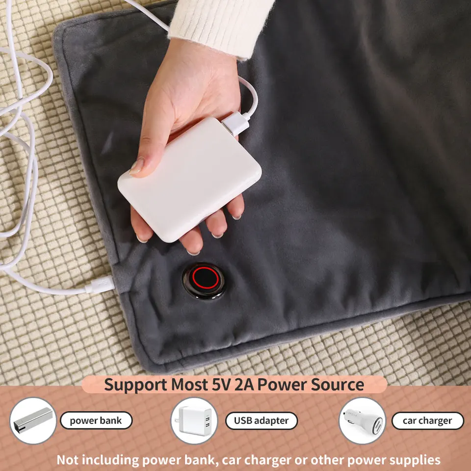 Slimpal Cuscinetto Riscaldante Mestruale, Menstural Heating Pad for Period Portatile Elettrica Fascia Riscaldante Dolori Mestruali, 3 Impostazioni di Spegnimento Automatico del Timer, Grigio Chiaro