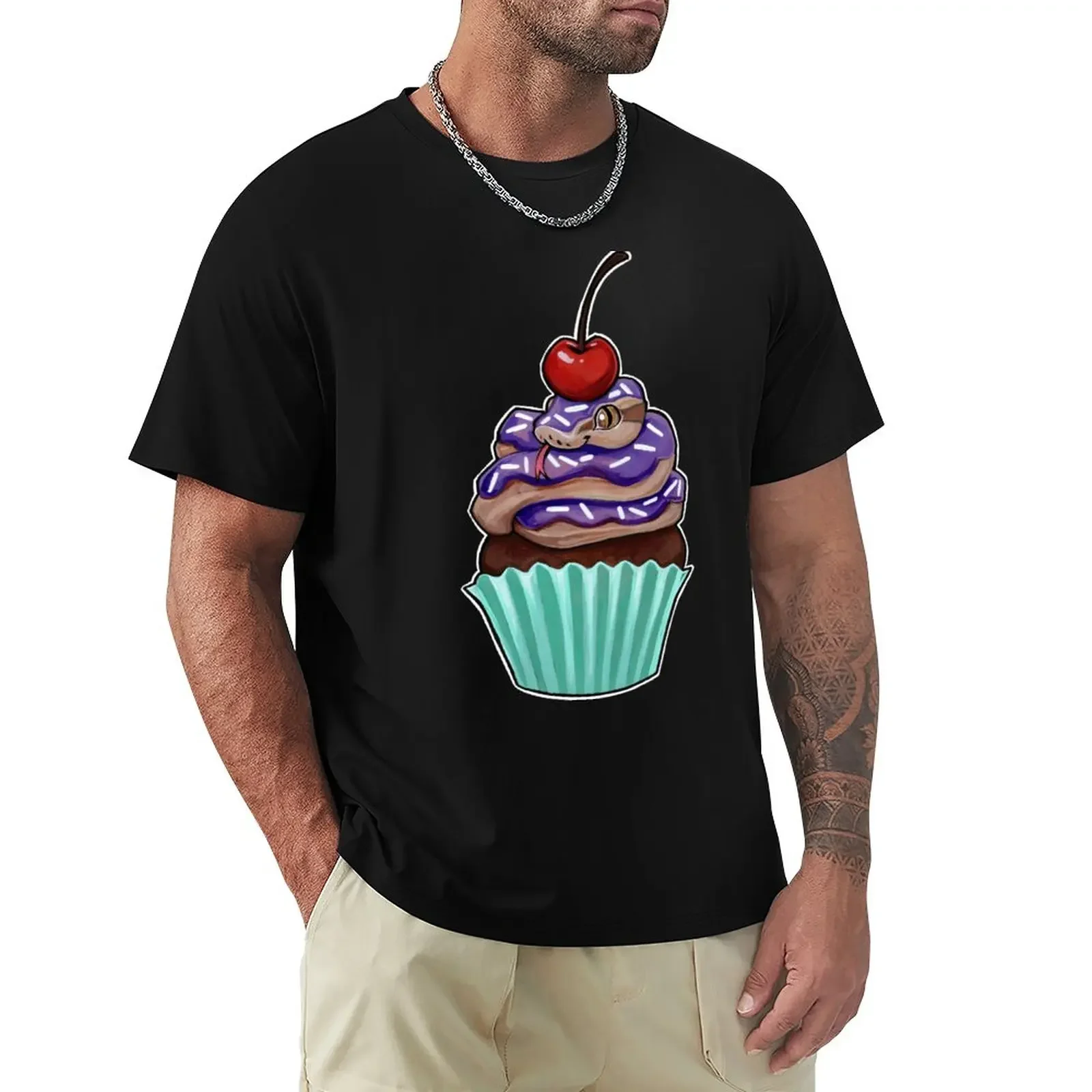 

Snake cupcake T-Shirt plain customizeds aesthetic clothes tshirts for men