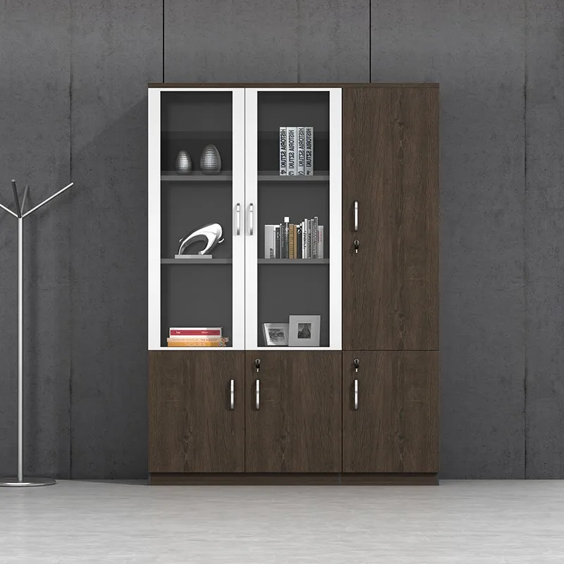 Storage Wooded Filing Cabinet Glass Doors Designer Nordic Office Cupboards Modern Display Comodas Con Cajones Modular Furniture