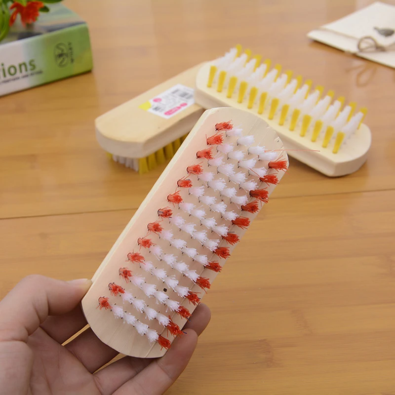 1Pc Wooden Handle Cleaning Brushes Multi-purpose Clothes Laundry Brush Shoes Socks Scrub Brush Household Laundry Supplies