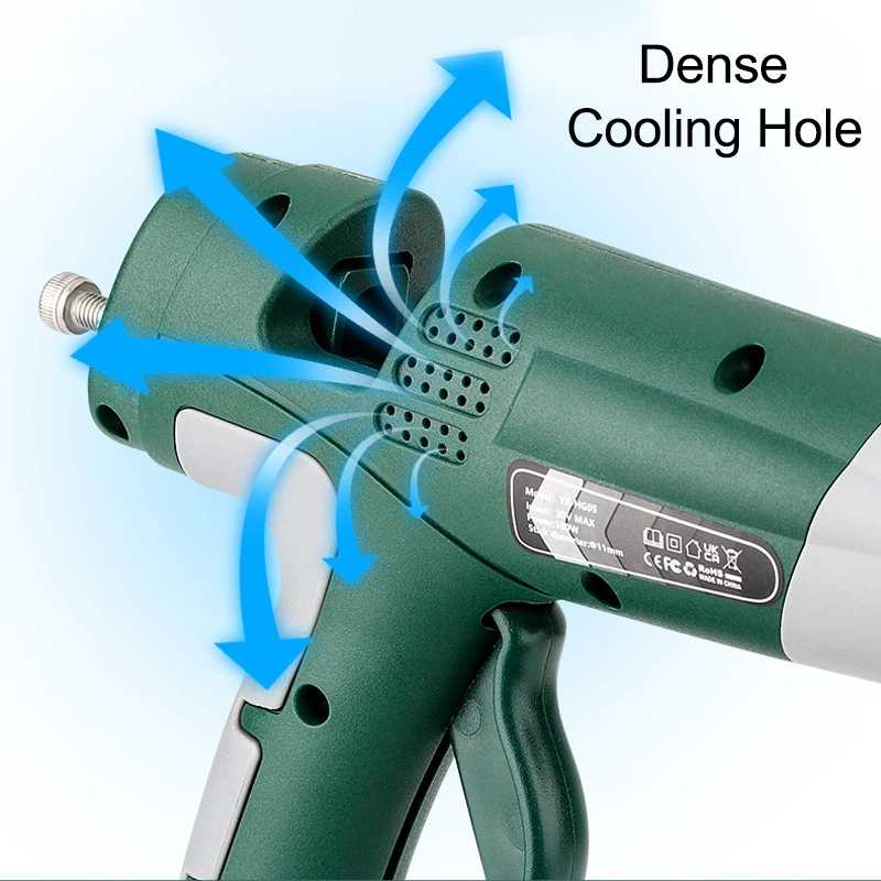 For Makita/Dewalt/Milwaukee/Bosch 18V Li-ion Battery Cordless Hot Melt Glue Gun with 11mm Glue Sticks Digital Display Gun hot melt glue gun,hot glue gun,cordless glue gun