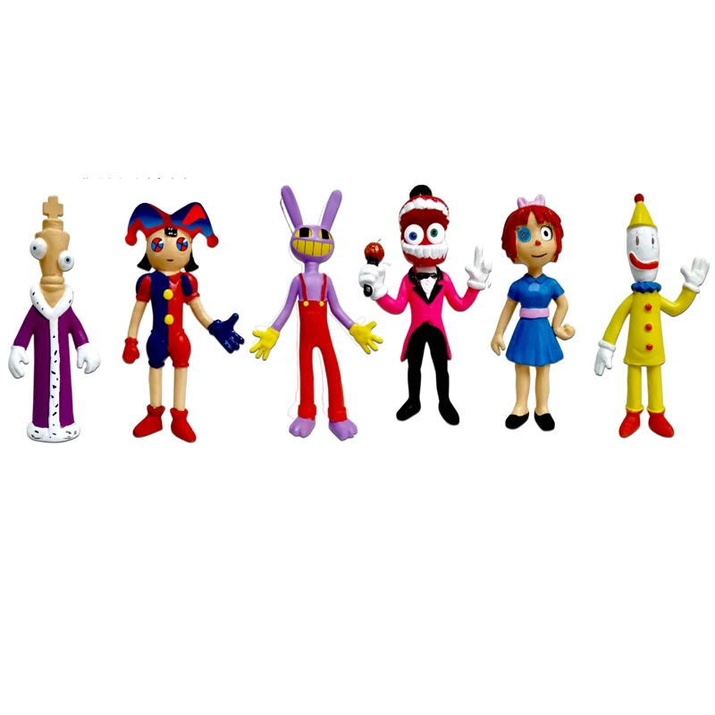 8Pcs/6Pcs The Amazing Digital Circus Anime Action & Toy Figures Pomni Jax Ragatha Cartoon Characters Figuras Model Doll Kid Gift images - 6