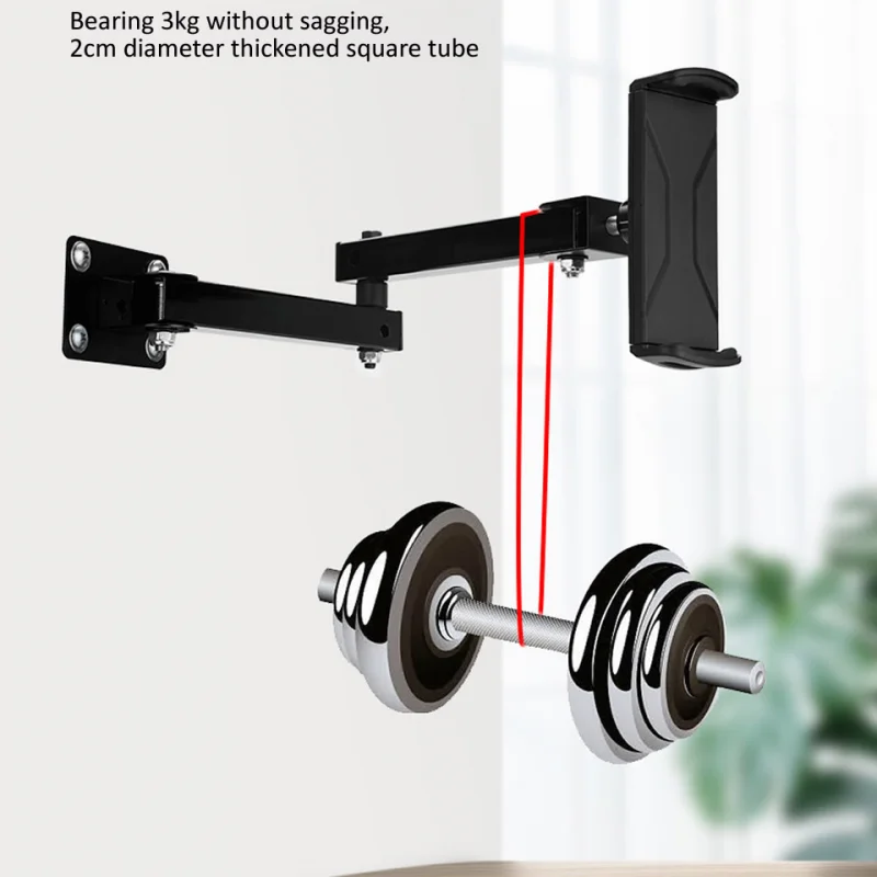 Wall Mount Phone Tablet Stand Long Arm Stretchable Phone Wall Holder Adjustable Metal Stand  for iPad Xiaomi Samsung 4-13 in