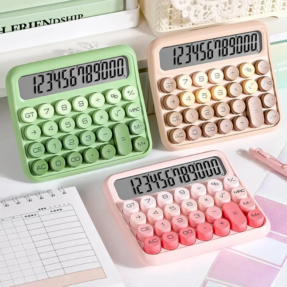 Description Picture 3 of itemFlexible Keyboard Calculator 12-digit Calculator with Silent Mechanical Switch Big Buttons Gradient