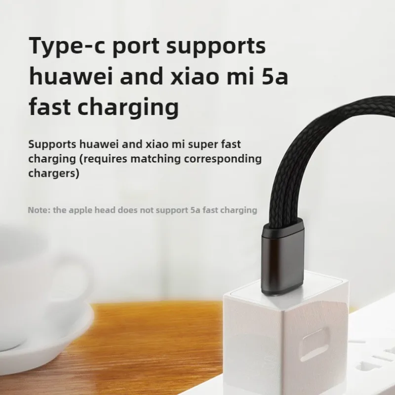 Dual USB-C Splitter Cable with Quick Charge & High-Speed Data Transfer