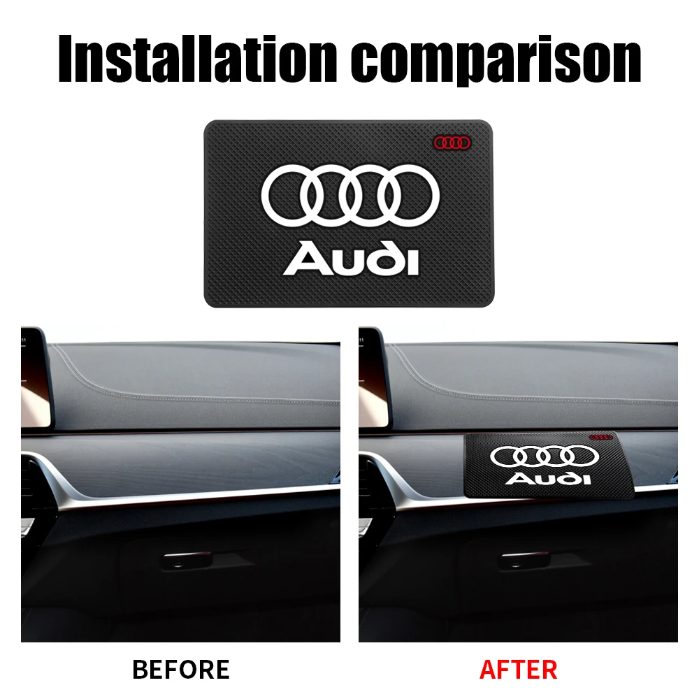 자동차 대시보드 미끄럼 방지 매트 내부 전화기 안경 홀더 패드 자동차 액세서리 아우디 A4 B5 B7 B8 A3 8P 8L A5 A6 C5 C7용