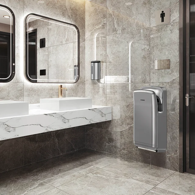 AIKE Automatic Hand Dryer Automatic 7-10s Super Fast Jet Hand Dryer with HEPA Filter for Hotel Restaurant Commercial Toilets 6