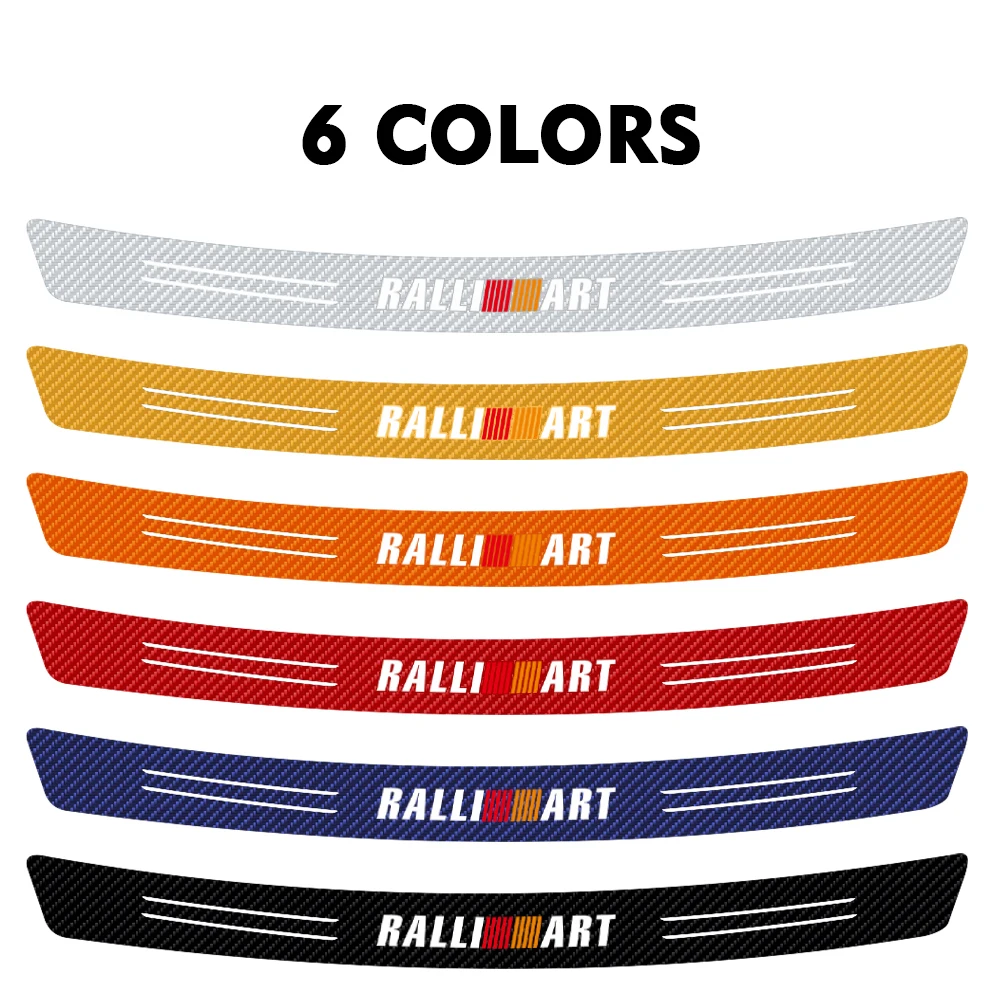 미쓰비시 아웃랜더 랜서 10 9 ASX 랠리아트 이클립스 L200 파제로용 카본 파이버 자동차 후면 범퍼 트렁크 가드 보호 스티커
