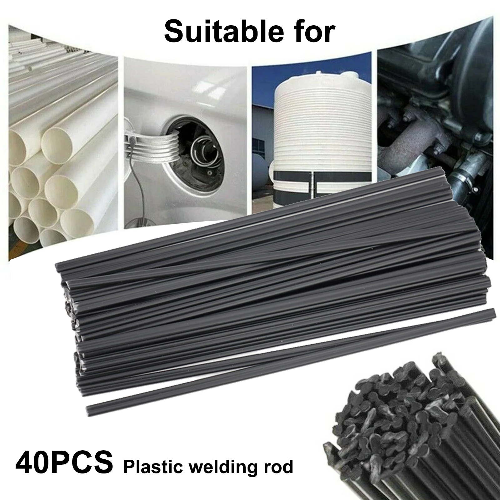 

40pcs 200mm PP Black Plastic Welding Rods For Car Bumper Repair Welder Tool Herramientas Ferramentas Taladros Multitool