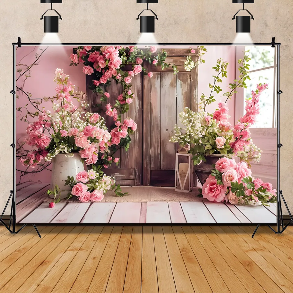 ASDCXZ Mur De Fleurs Toile De Fond 3x2,5 M, Arc De Fleurs De Style