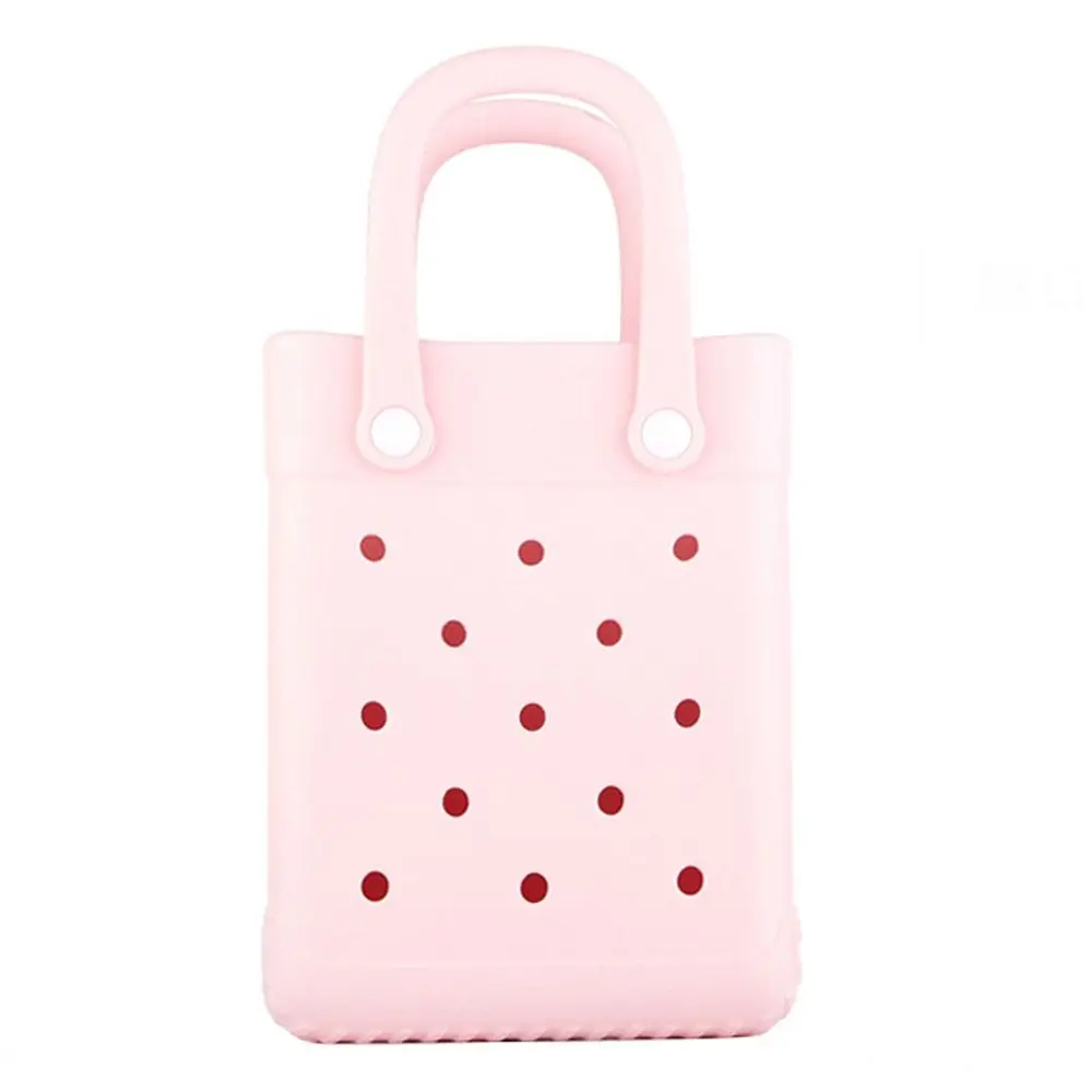 Tote Bag Waterproof Cartoon Colorful Handbags DIY Mini EVA Handbags with Hole Portable Sandproof Phone Bag Travel 7