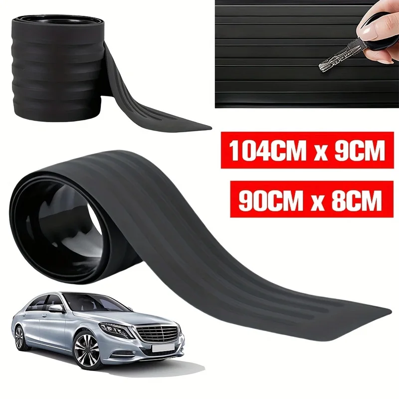 Car Trunk Door Sill Protector Anti-scratch Universal Rear Bumper Guard Rubber Mouldings Pad Trim Cover Strip Car Styling