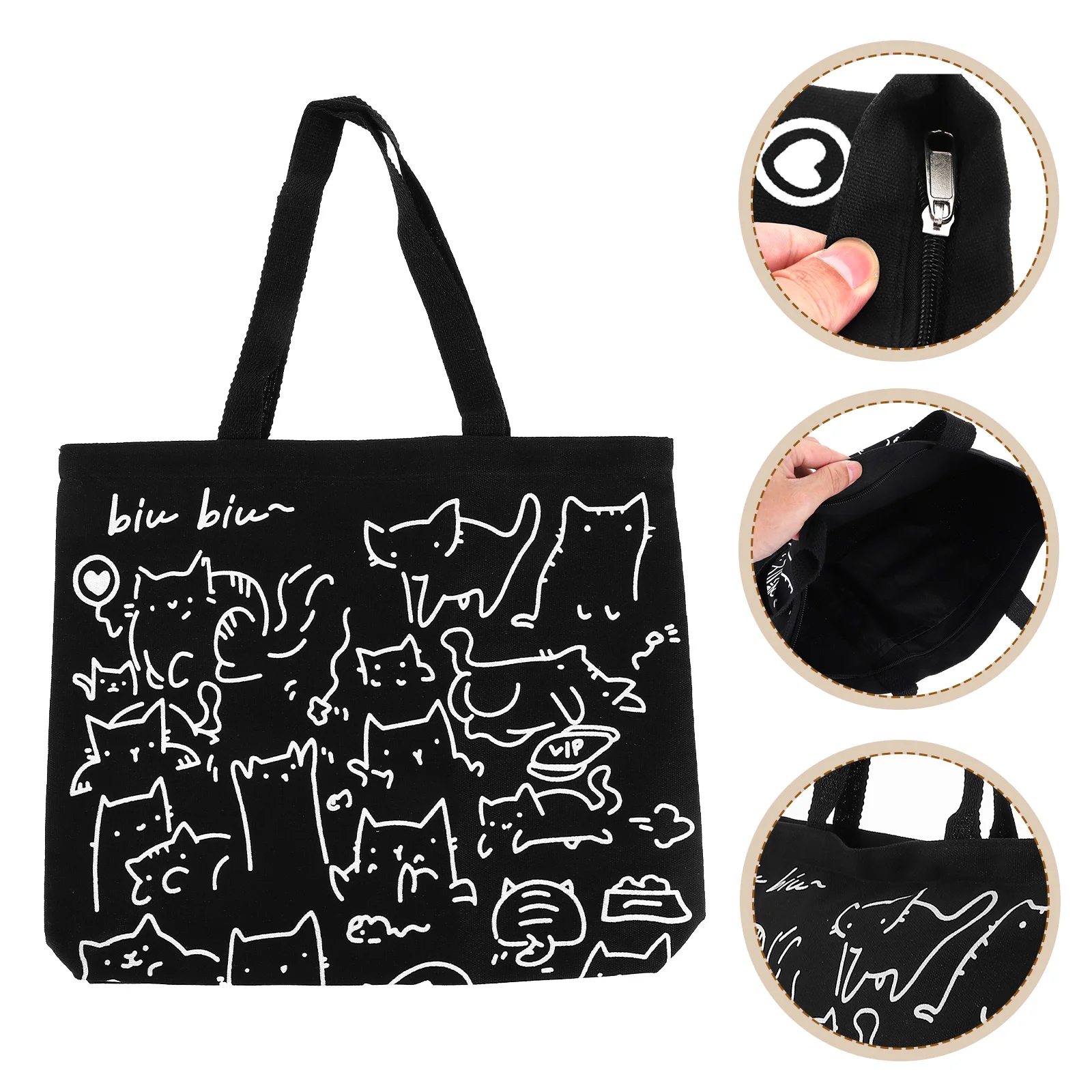

Large Capacity Shoulder Bag Canvas Handbag Single-shoulder Women Girls Outdoor Storage Tote Cosmetics Pouch for