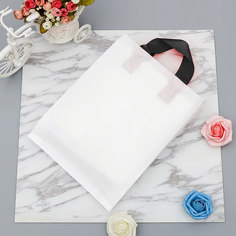 50 supermarket shopping bags clothing store plastic bags personalized advertising tote bags party gift bags custom printed logo