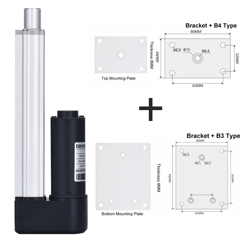 Actuador Lineal DC 12V 140KG - Motor De Elevación, Carrera 300mm, Para Puertas, Camas Eléctricas, Uso Industrial