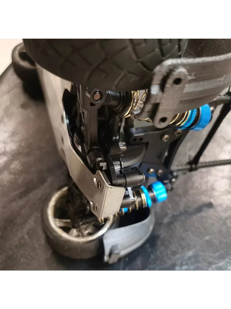 LMX XV02 Stainless Steel Chassis Armor Protection Anti-Skid Plate For 1/10 RC Car TAMIYA XV-02