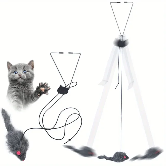 Door Hanging Cat Toy Stress Relieve Living OmDoor Hanging Toy for Living Room Hanging Kitten 6