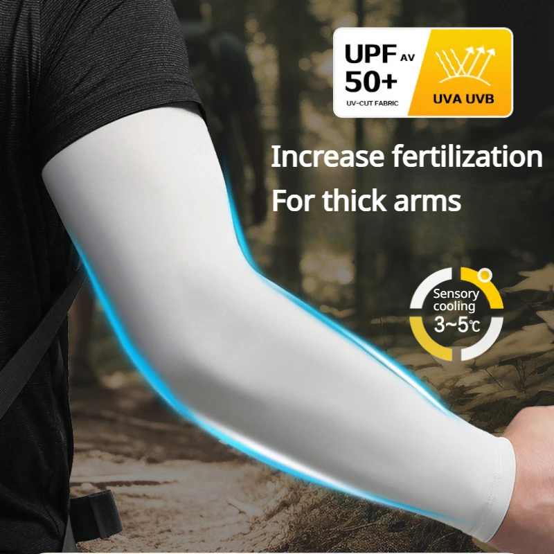 남녀공용 자외선 화상 방지 탄성 슬리브, 시원한 머프 플러스 사이즈, 야외 스포츠, 자외선 차단 사이클링 슬리브, 핑거리스 슬리브  Best5