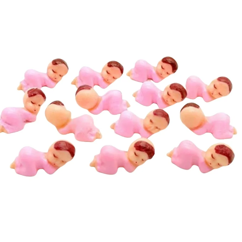 10-50 stücke Mini Kunststoff Blau Rosa Schlafen Baby Geschlecht Offenbaren Spiele Geburtstag Kuchen Dekor Baby Dusche Kinder Geburtstag partei Liefert