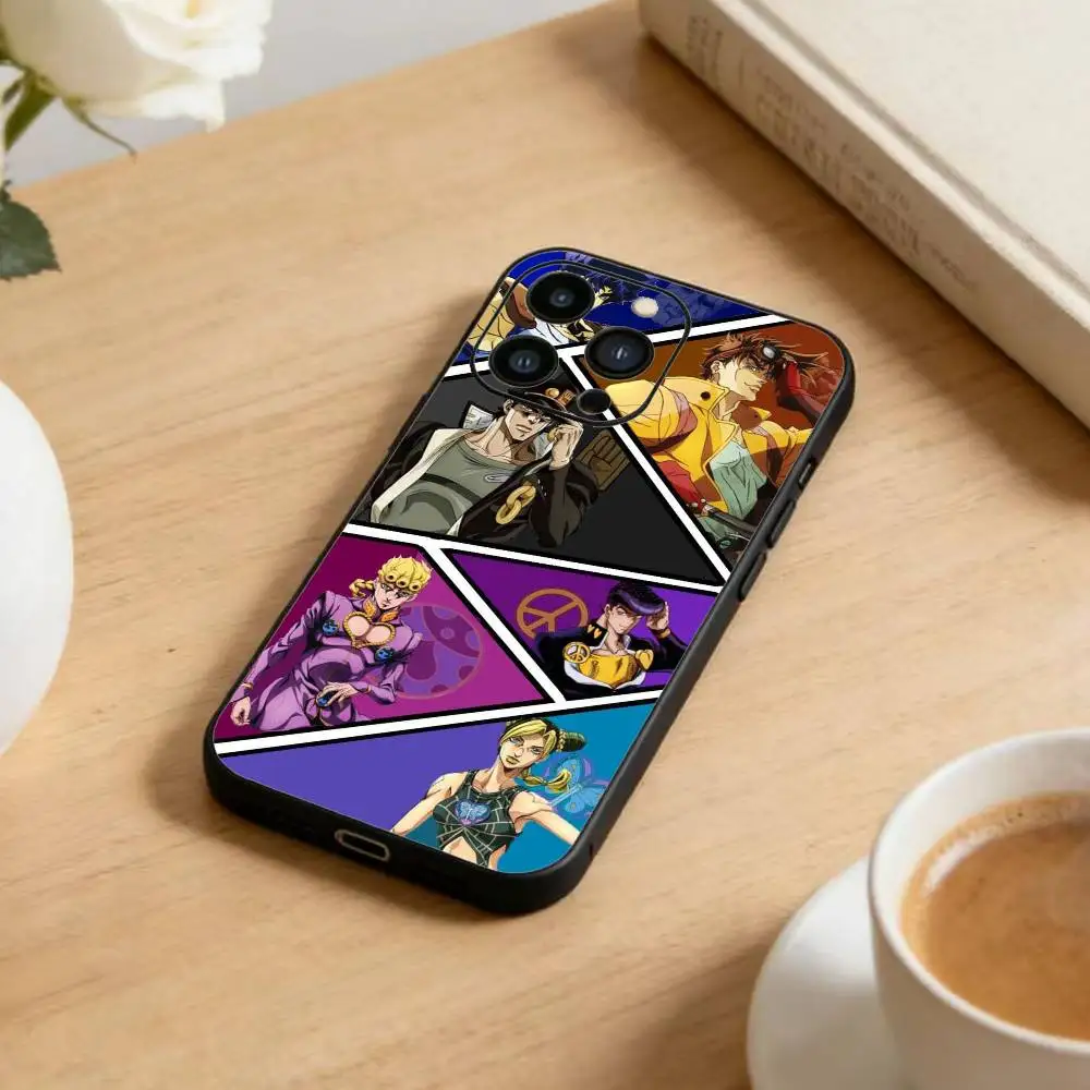 K-Anime Jojo's Bizarre Adventure Soft Silicone Black Phone Case