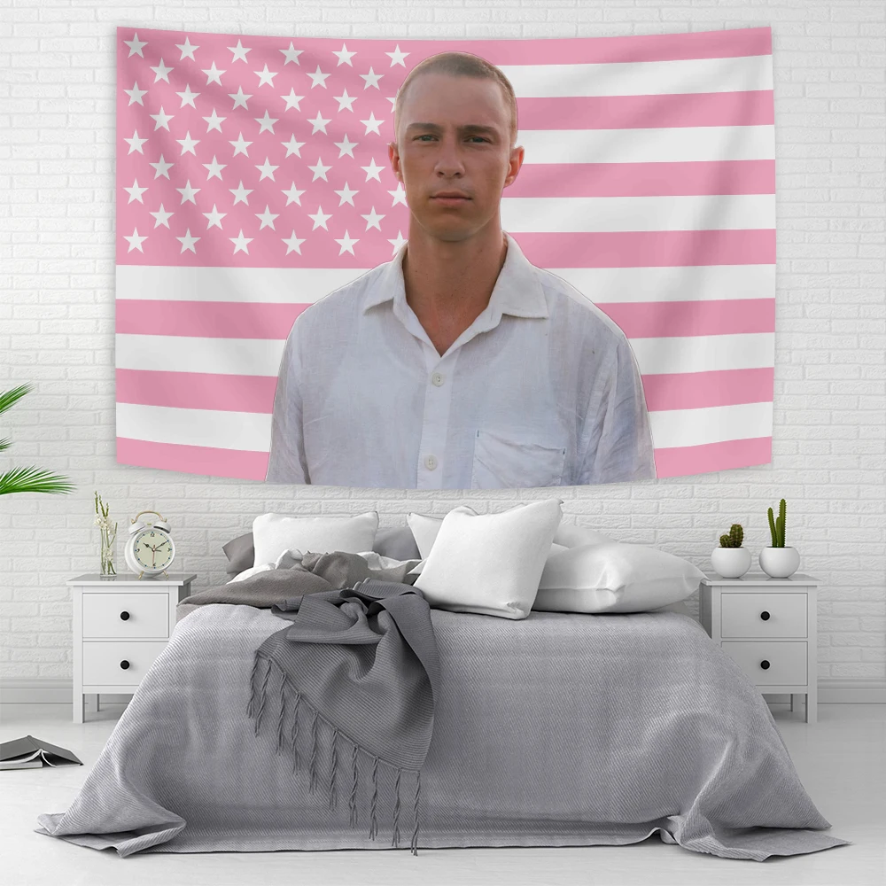 Drew Starkey American Flag Tapestry Polyester Fabric Home Decoration tapestry decorations For Drew Starkey
