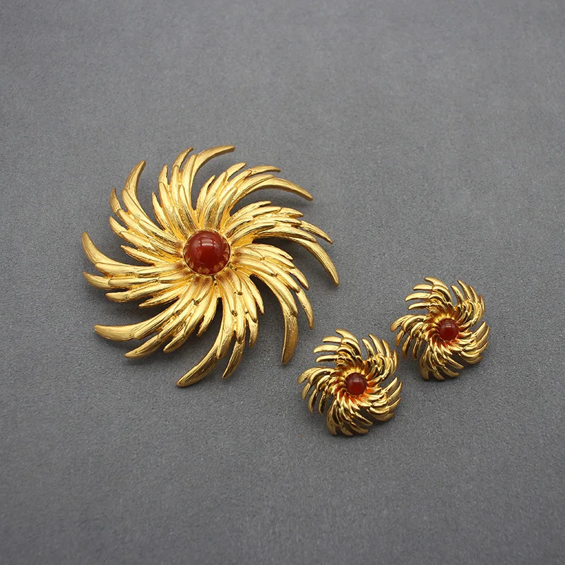 

Natural Stone Fireworks Bracelet Earrings