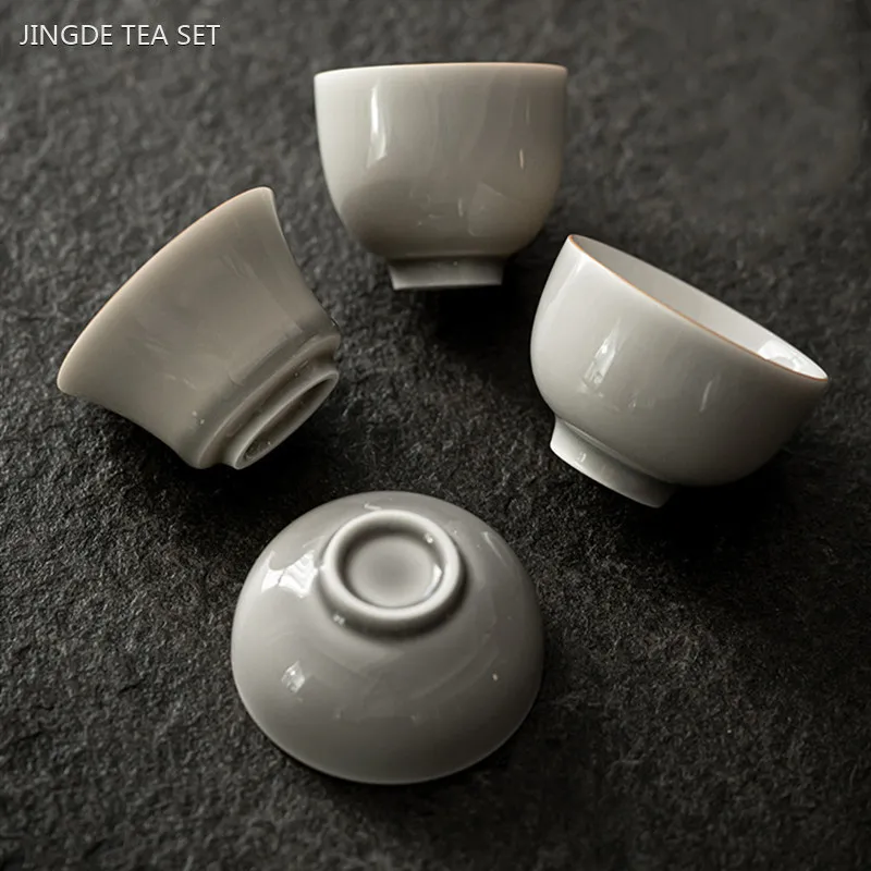 1pc Japanese Ceramic Tea Cup Hand-made Portable Small Tea Bowl Teaware Accessories Home Beauty Master Cup Zen Teacup