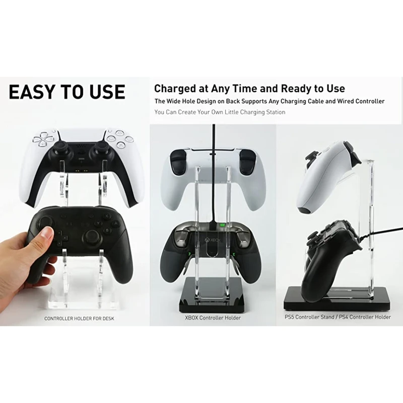Controller Organizer for Desk Display Controller Stand for PS5 PS4 Xbox Series Controller Stand Desk Mount Storage 24BB