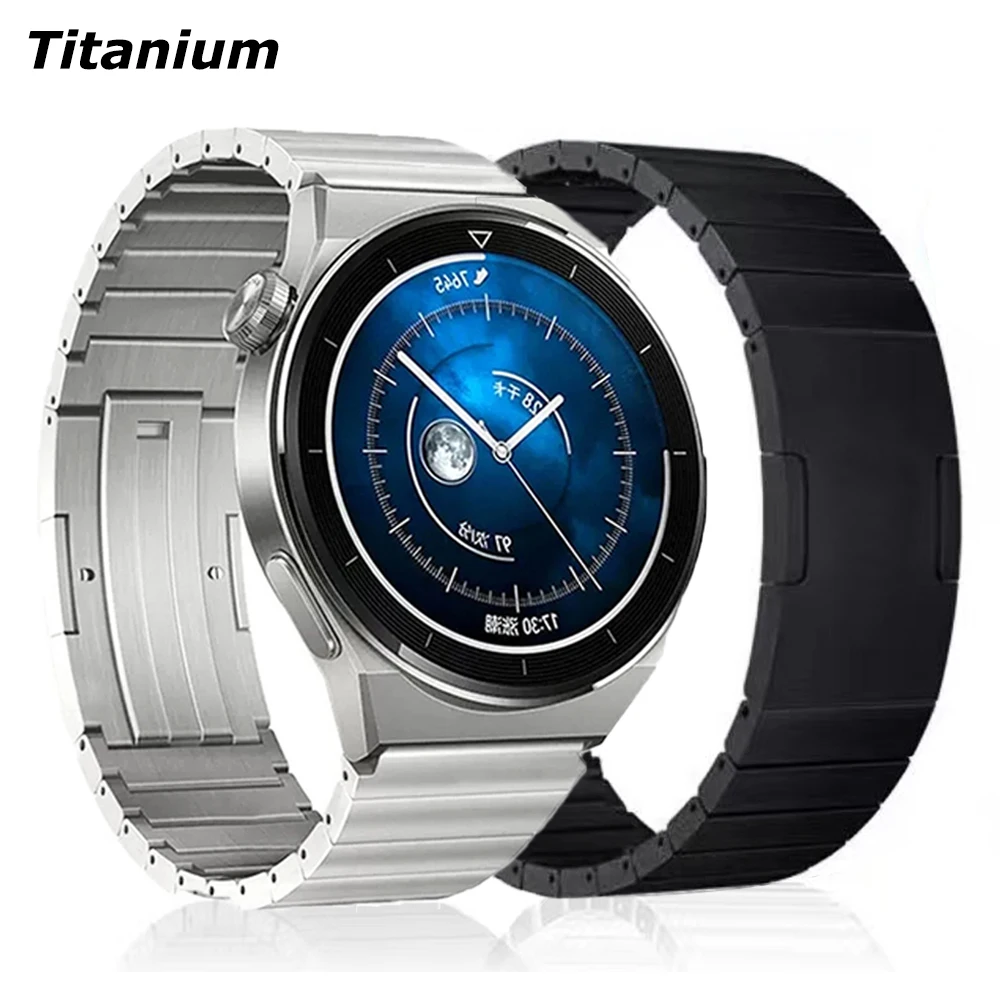 

Titanium Luxury Men Band For Huawei Watch GT 2e 3 4 Pro 46mm Ultimate Bracelet For Samsung Galaxy Watch Gear S3 45mm 22mm Strap