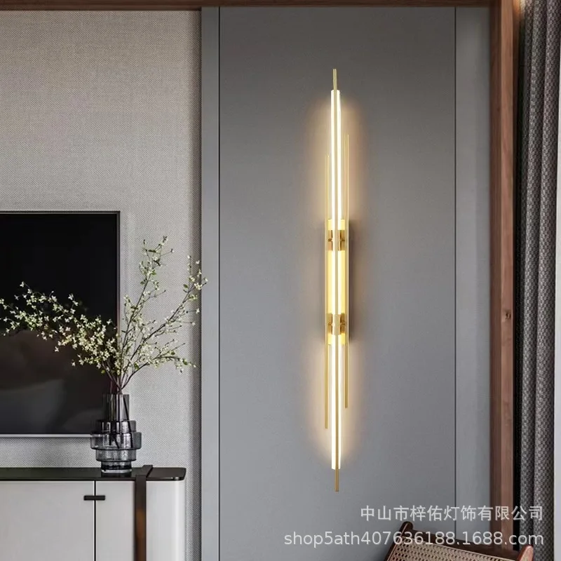 

Modern LED Long Wall Lamp Bedroom Bedside Lamp Living Room Dining Room Loft Wall Light 110V 220V Staircase Corridor Wall Sconces