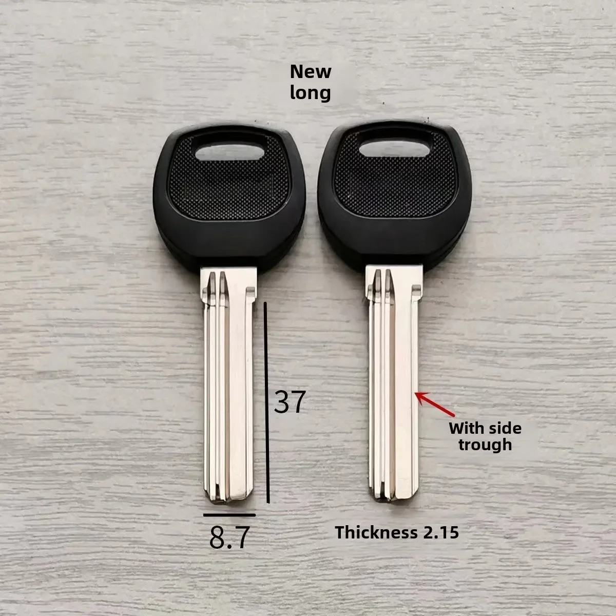 5PC Long, Medium, and Short New Baili with Edge Groove Key Embryo, Perforated Right Groove Key Embryo