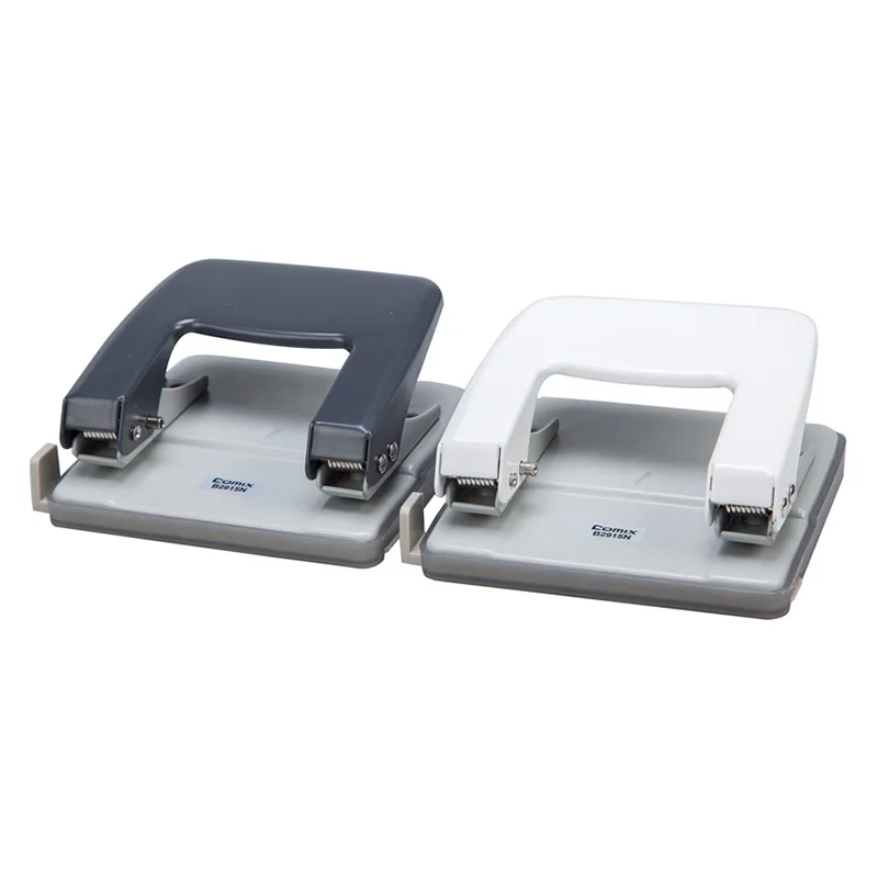 

Durable Metal Double Hole Punching Machine with Positionable Ruler Can Pierce 25 Sheets Paper Punch
