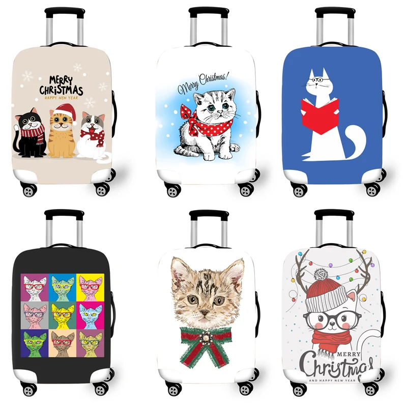 

HOMDOW Elastic Luggage Protective Cover Case For Suitcase Protective Cover Trolley Case Cover 3D Travel Accessories Cat Pattern