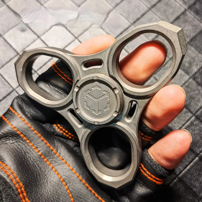 T01 Tactical Fingertip Gyro Multi Functional EDC Finger Lock Titanium