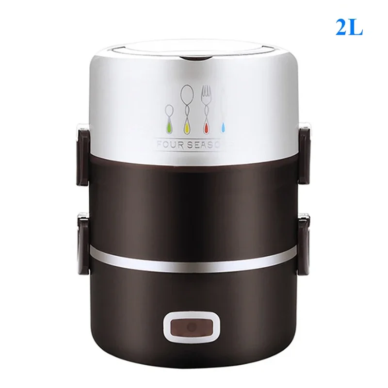 Boîte à lunch chauffante électrique, Réchauffeur à vapeur,  Multifonctionnel, Boîtes à lunch métropolitaines, Prise US et EU, 220V, 1.3  L, 2L - AliExpress